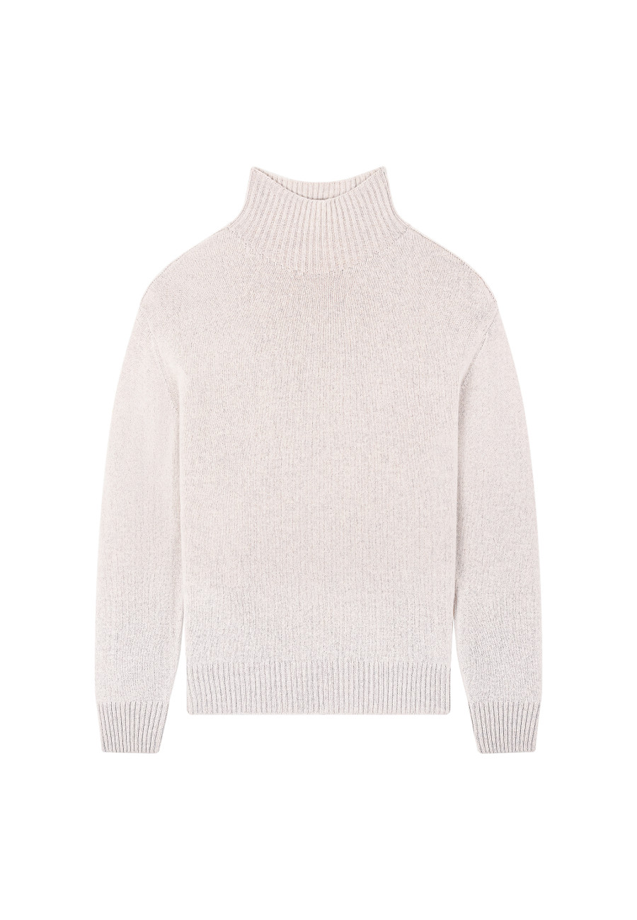 Cashmere Blend High Neck Sweater - Tiago