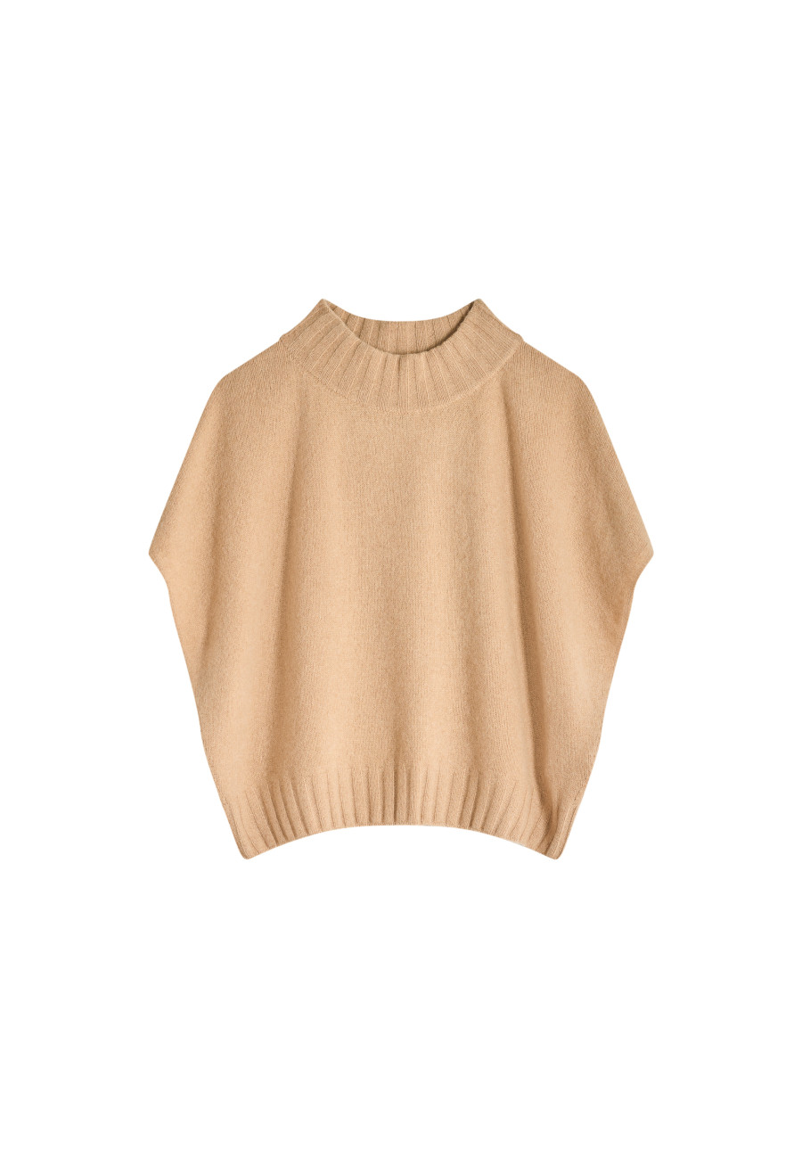 Loose-fit short-sleeved cashmere sweater - Virginia