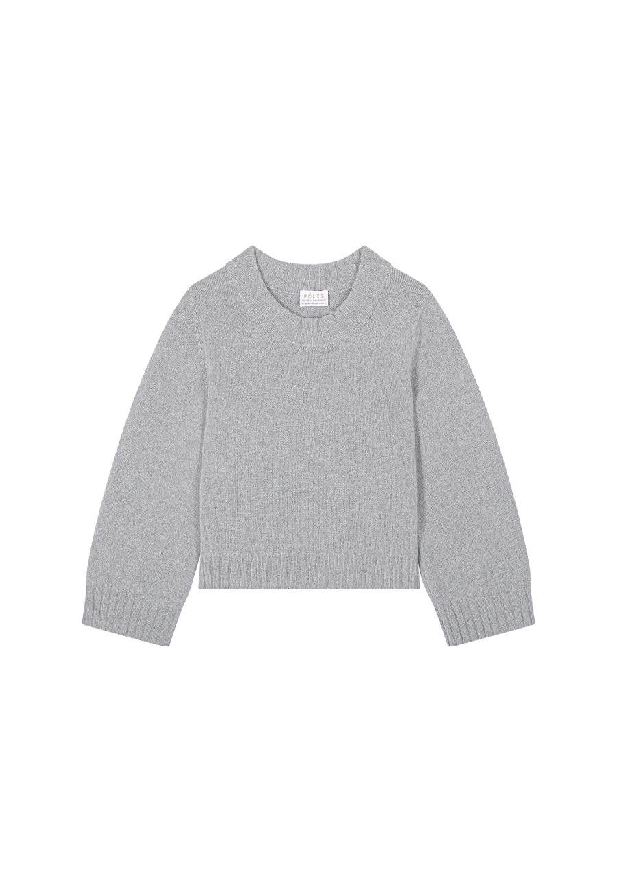 Cashmere crew neck short sweater - Vicky