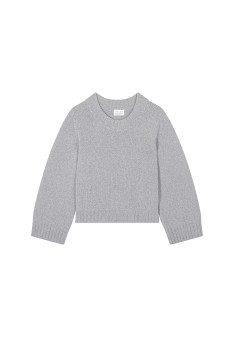 Cashmere crew neck short sweater - Vicky