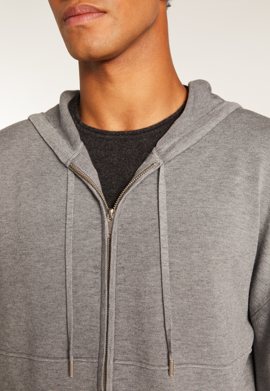 Technical wool hooded vest - Theo