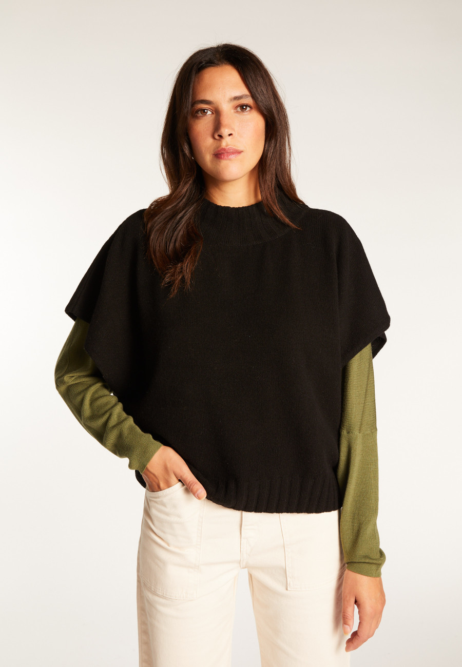 Loose-fit short-sleeved cashmere sweater - Virginia