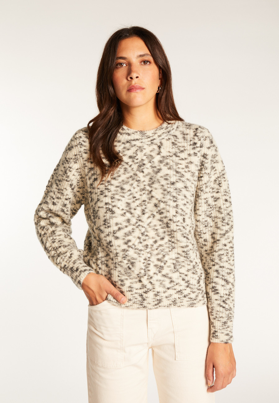 Round neck mohair wool sweater - Vanessa