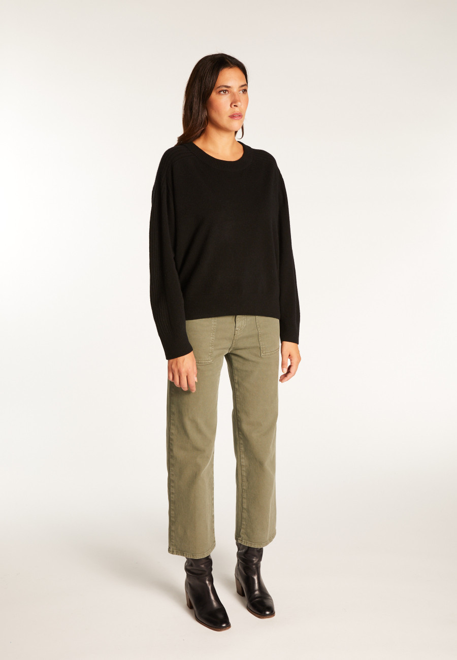 Round neck sweater in merino wool - Rosalie