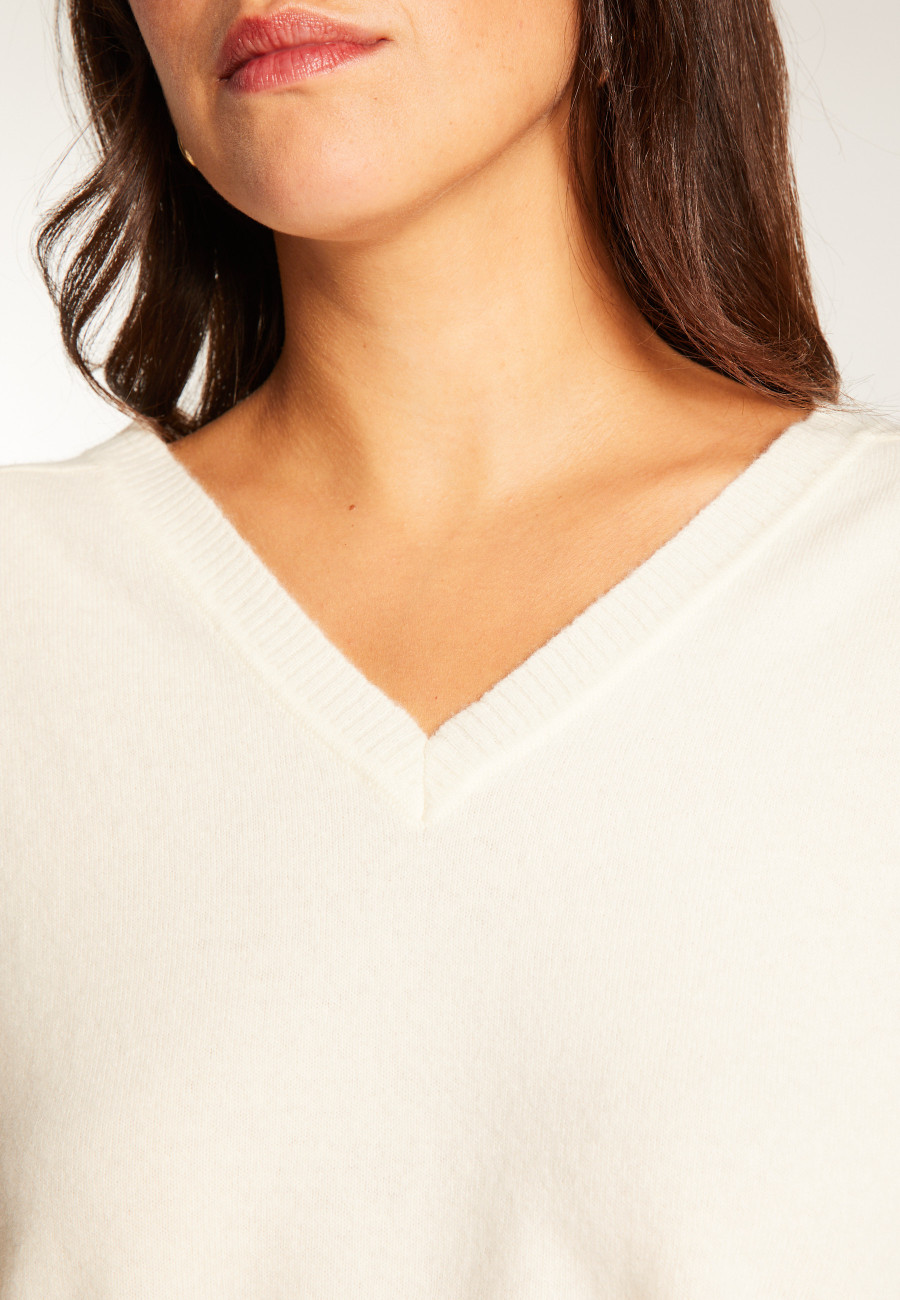 V-neck sweater in merino wool - Robine