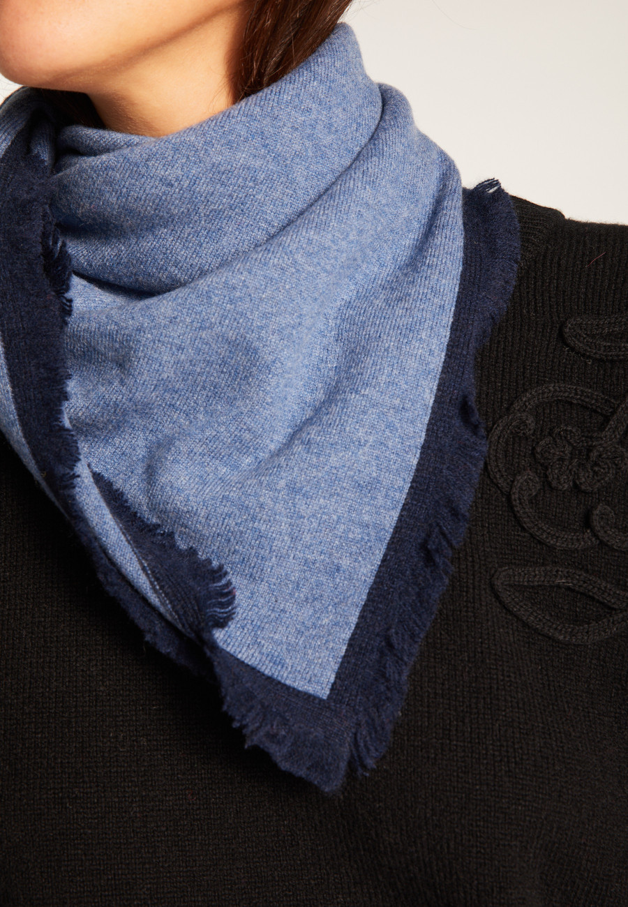 Two-tone unisex scarf in cashmere - Louisa