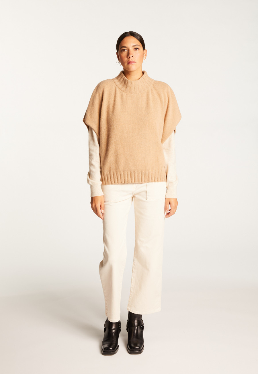 Loose-fit short-sleeved cashmere sweater - Virginia