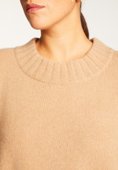 Cashmere crew neck short sweater - Vicky