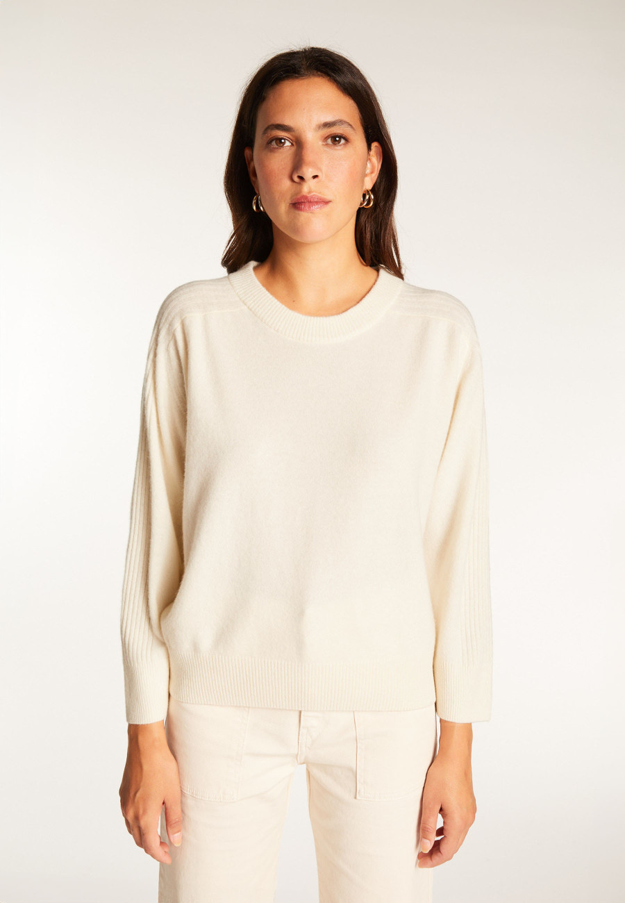 Round neck sweater in merino wool - Rosalie