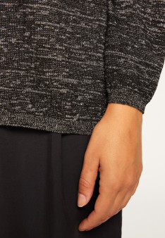 Batwing sleeve wool and lurex sweater - Boxe Lux