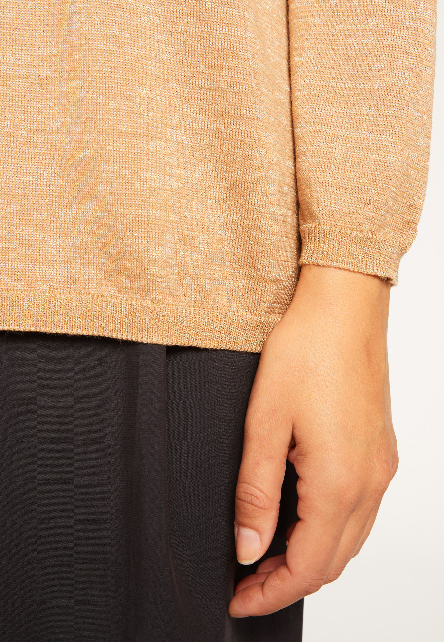 Batwing sleeve wool and lurex sweater - Boxe Lux