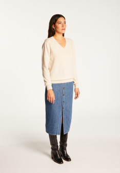 V-neck cashmere sweater - Abel