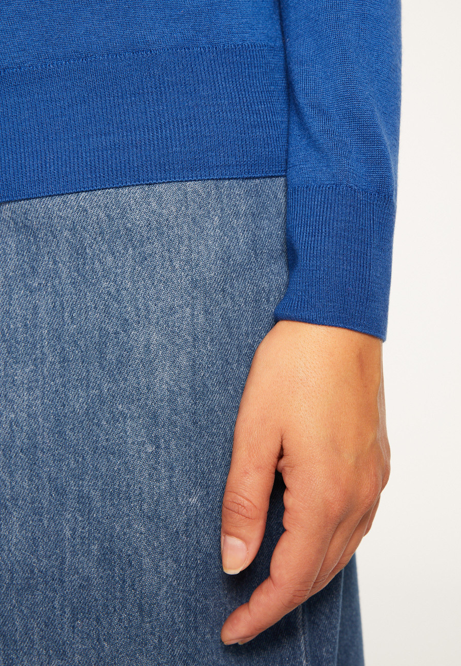 Round neck merino wool sweater - Asena