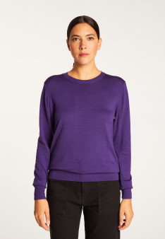 Round neck merino wool sweater - Asena