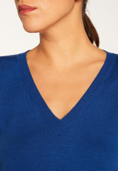 V-neck merino wool sweater - Arya