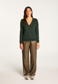 V-neck merino wool sweater - Arya