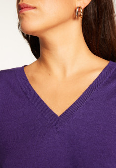 V-neck merino wool sweater - Arya