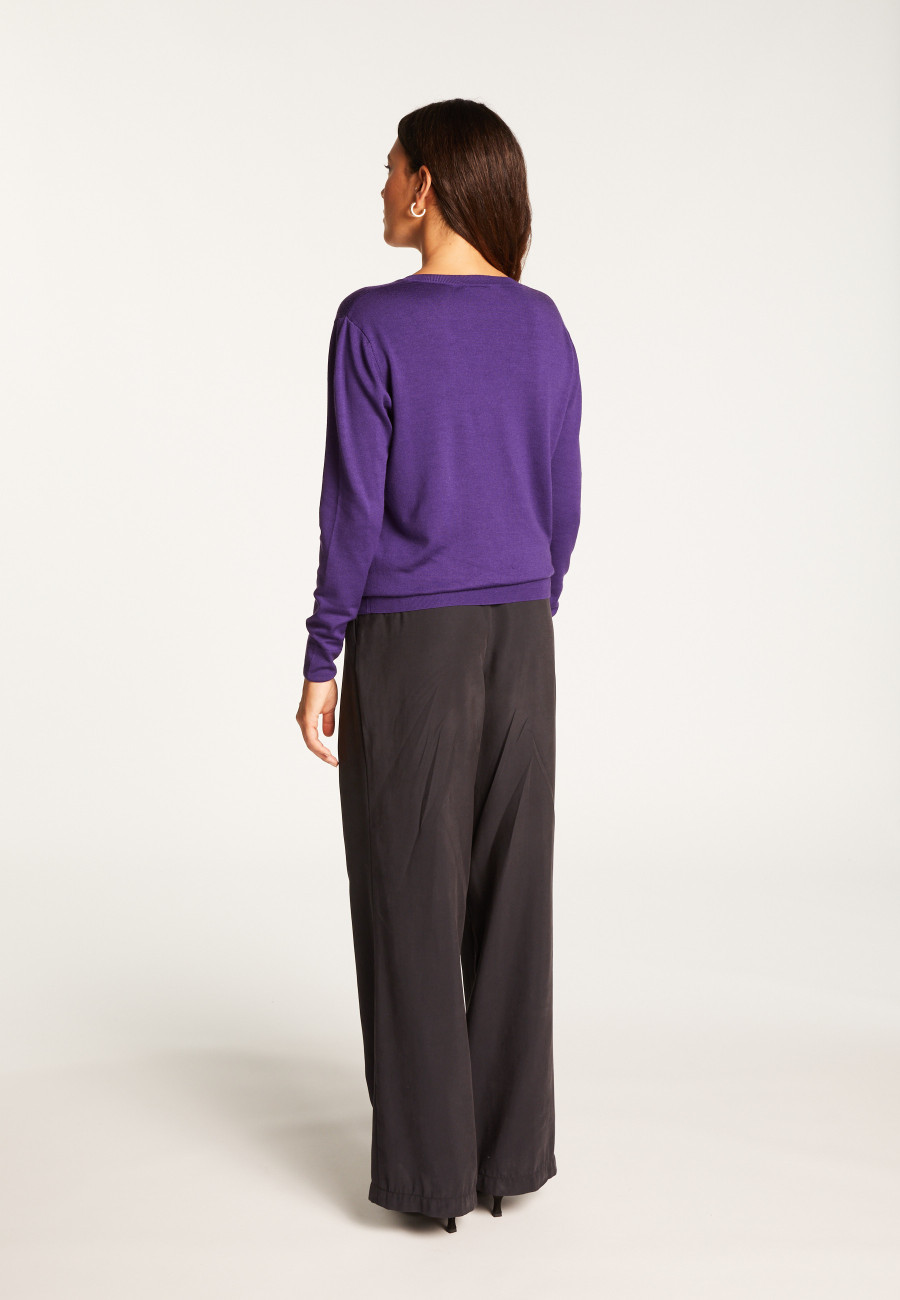 V-neck merino wool sweater - Arya