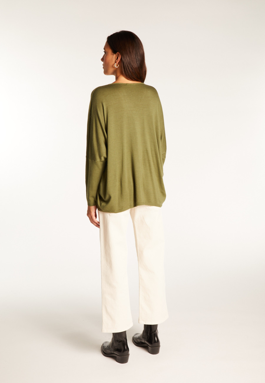 Batwing sleeve wool sweater - Boxe