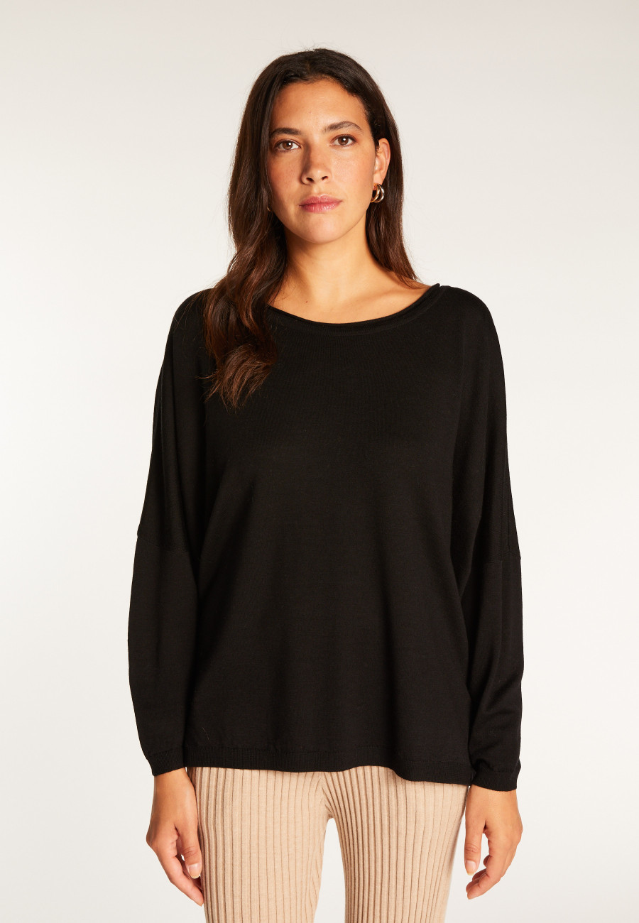 Loose-fit fine merino wool sweater - Azel