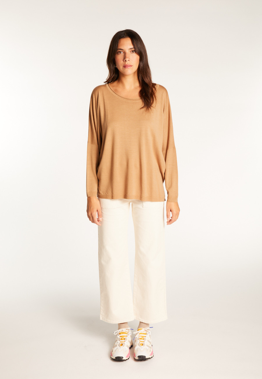 Loose-fit fine merino wool sweater - Azel