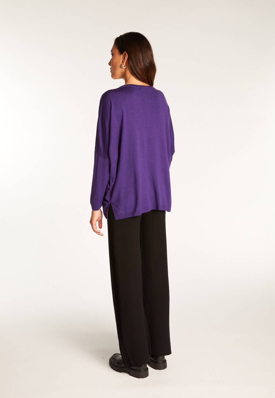 Loose-fit fine merino wool sweater - Azel