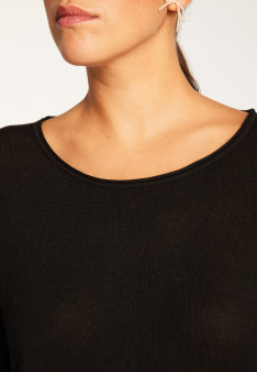 Round neck T-shirt in bamboo cashmere fiber - Aemilia