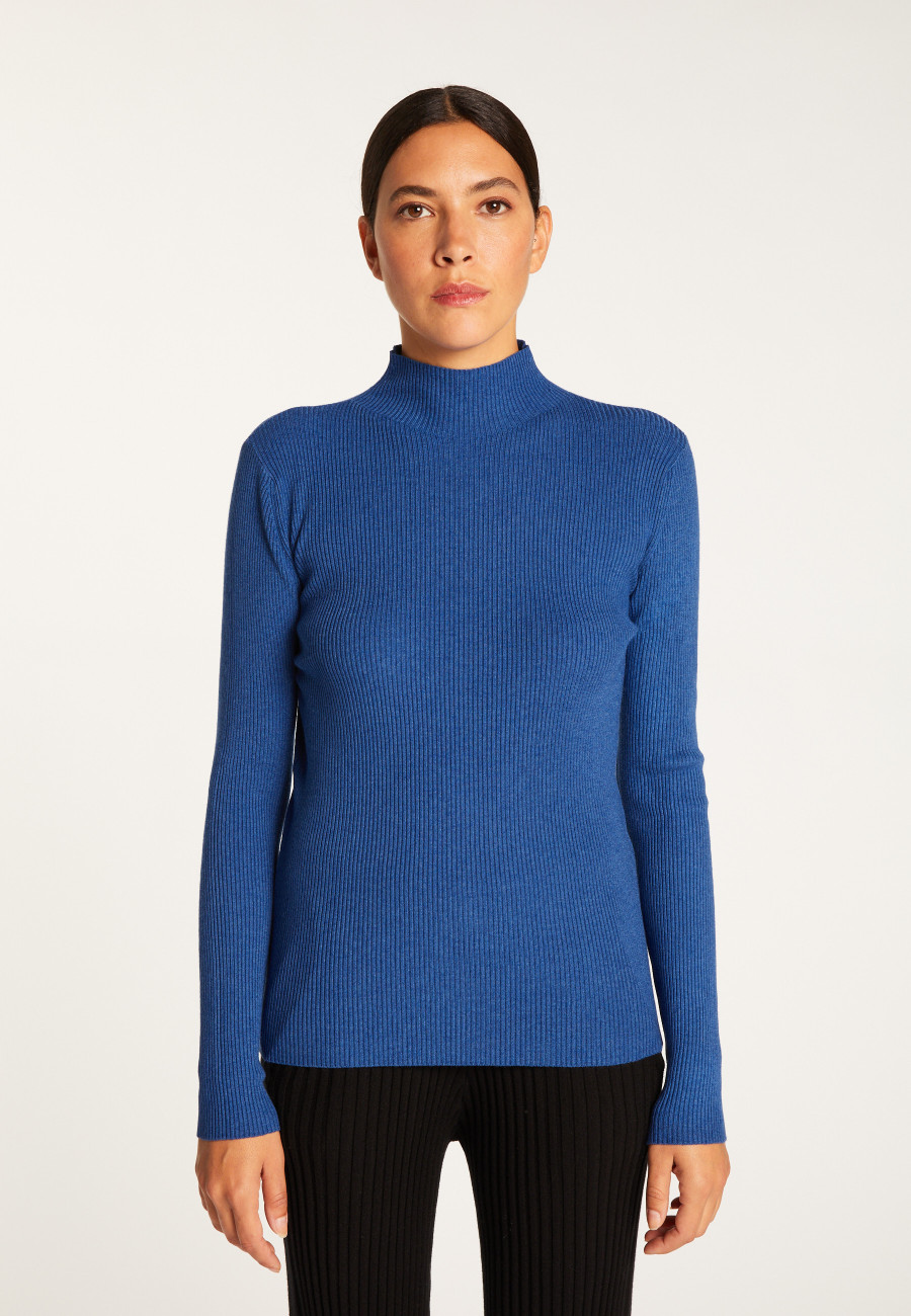 High neck sweater in wool blend - Reagan