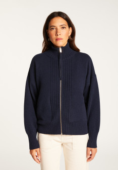 Zipped cashmere vest - Agnes