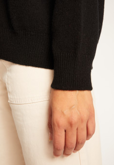 Embroidery sweater in wool and cashmere - Rachel