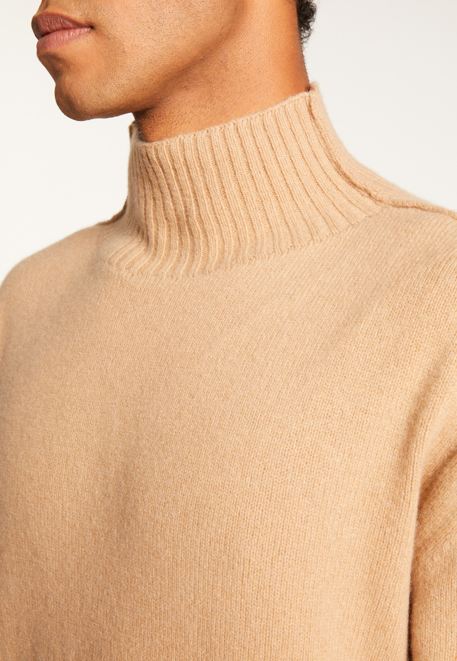 Cashmere Blend High Neck Sweater - Tiago