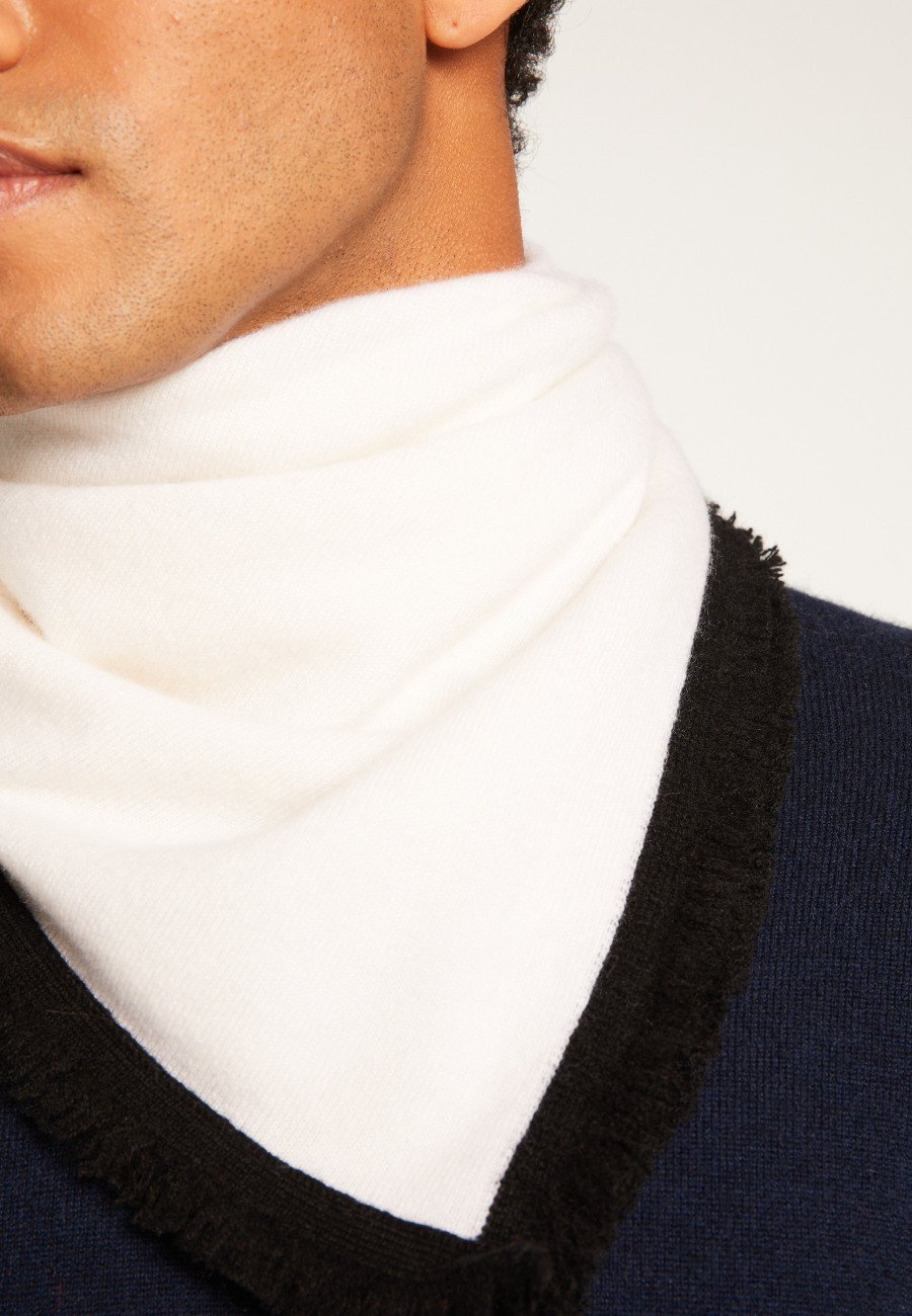 Two-tone unisex scarf in cashmere - Louisa