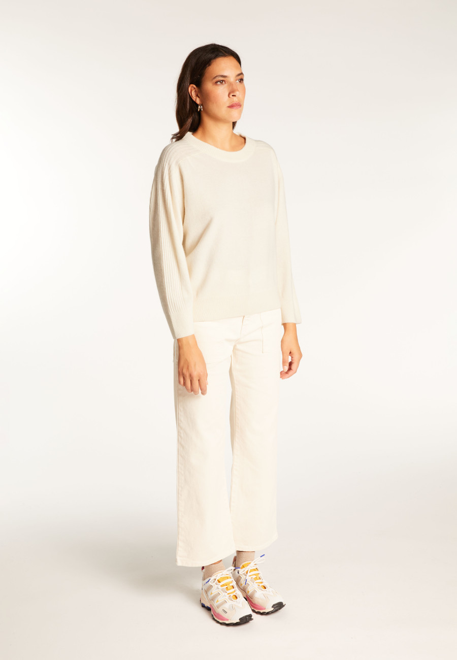 Round neck sweater in merino wool - Rosalie