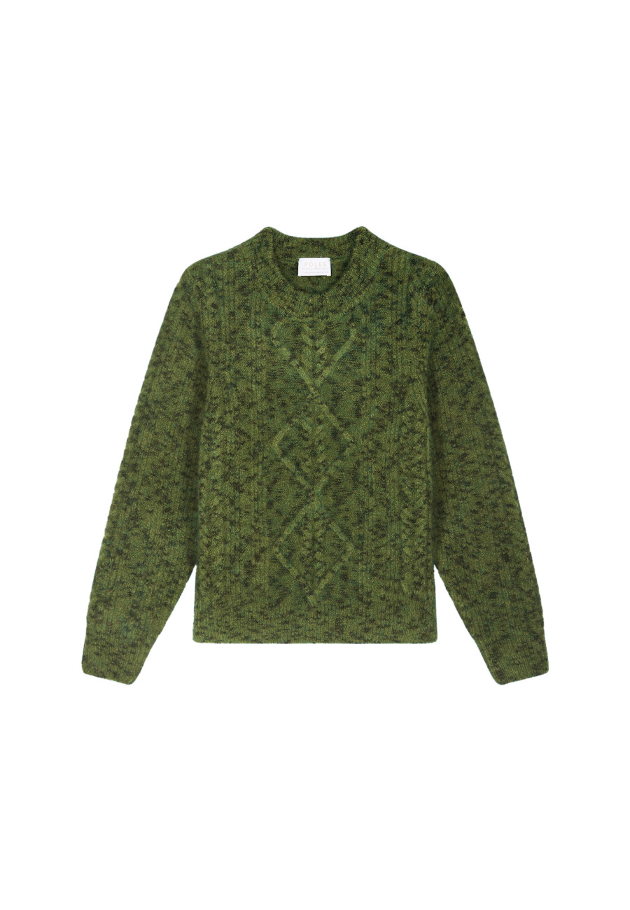 Round neck mohair wool sweater - Vanessa