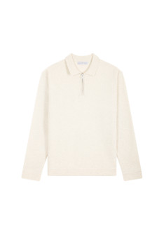 Cashmere Zip-Up Polo Shirt - Taylor