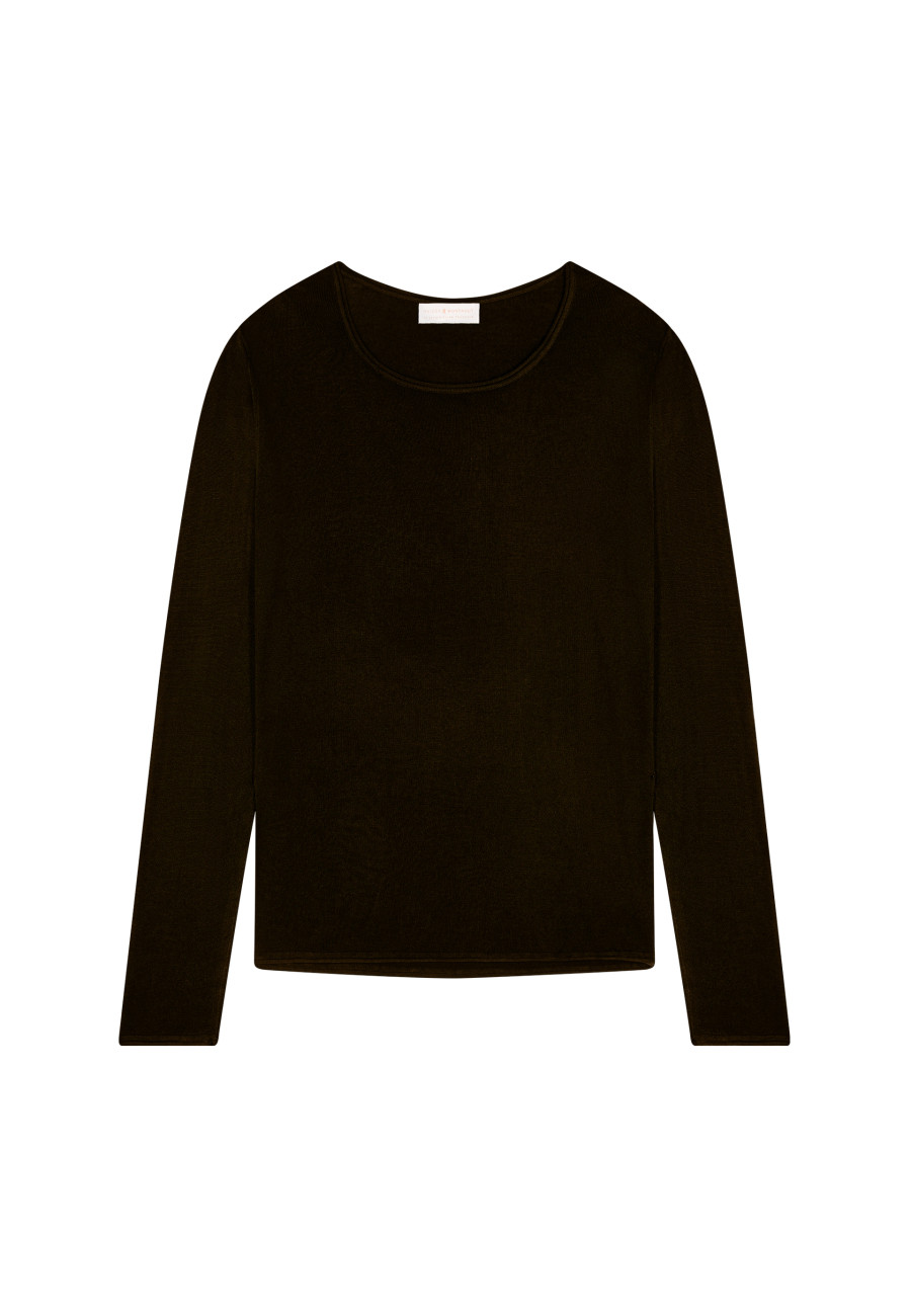 Round neck T-shirt in bamboo cashmere fiber - Aemilia