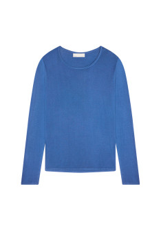 Round neck T-shirt in bamboo cashmere fiber - Aemilia