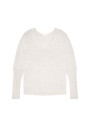 Oversized V-neck T-shirt in bamboo cashmere fiber - Rica