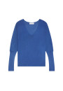 Oversized V-neck T-shirt in bamboo cashmere fiber - Rica