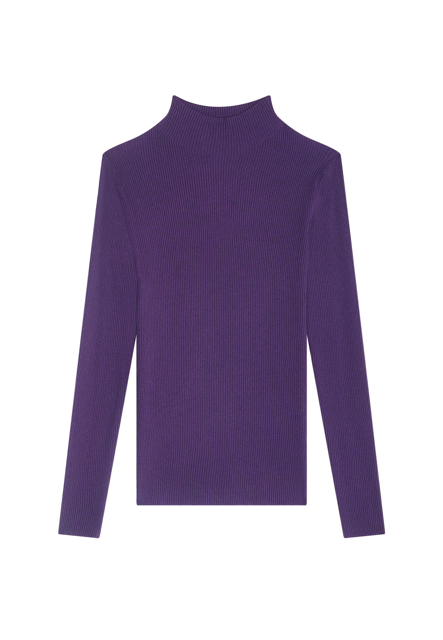 High neck sweater in wool blend - Reagan