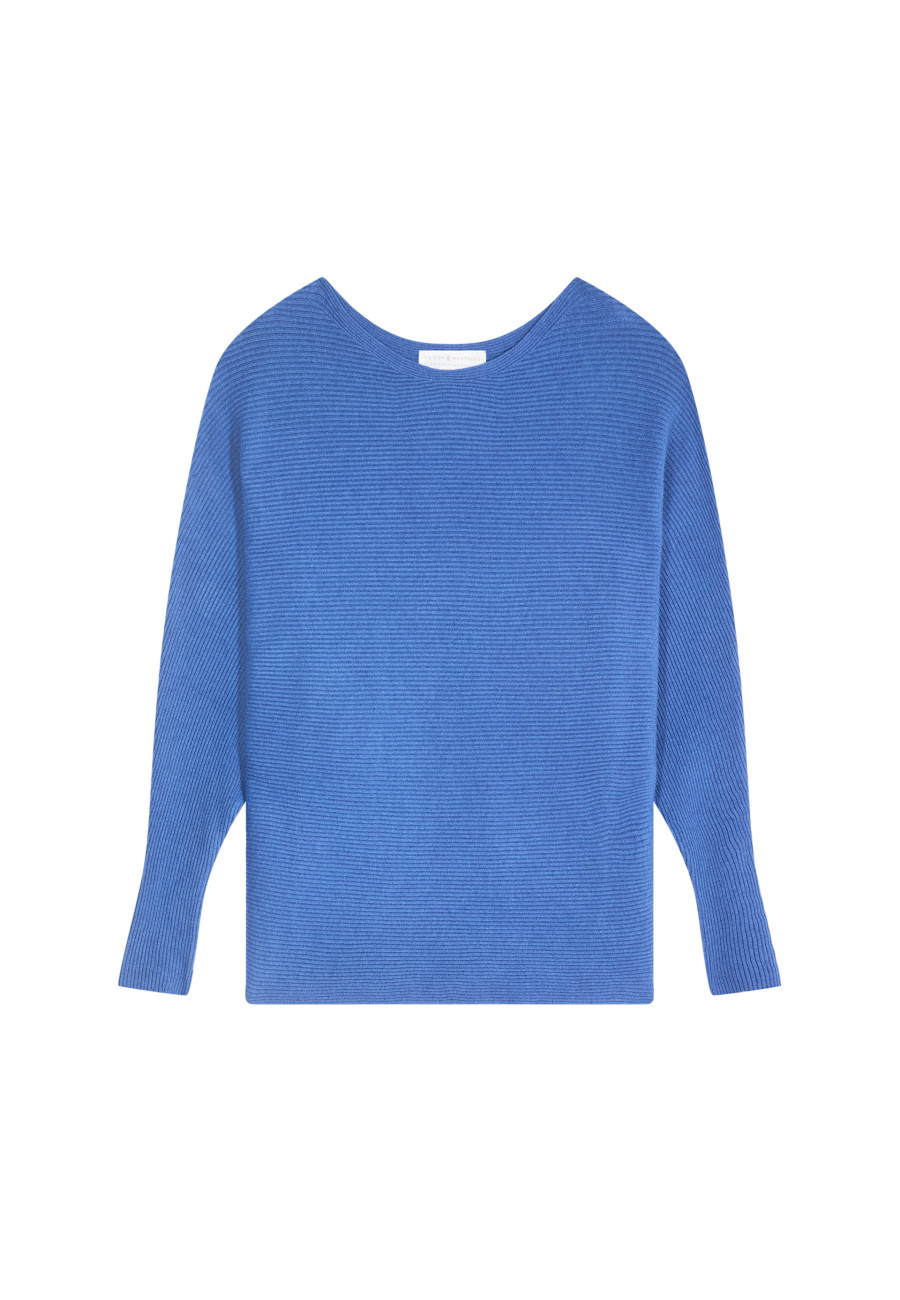 Round neck sweater in technical wool - Ruby