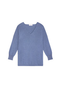 Oversized V-neck sweater in cashmere - Apolline