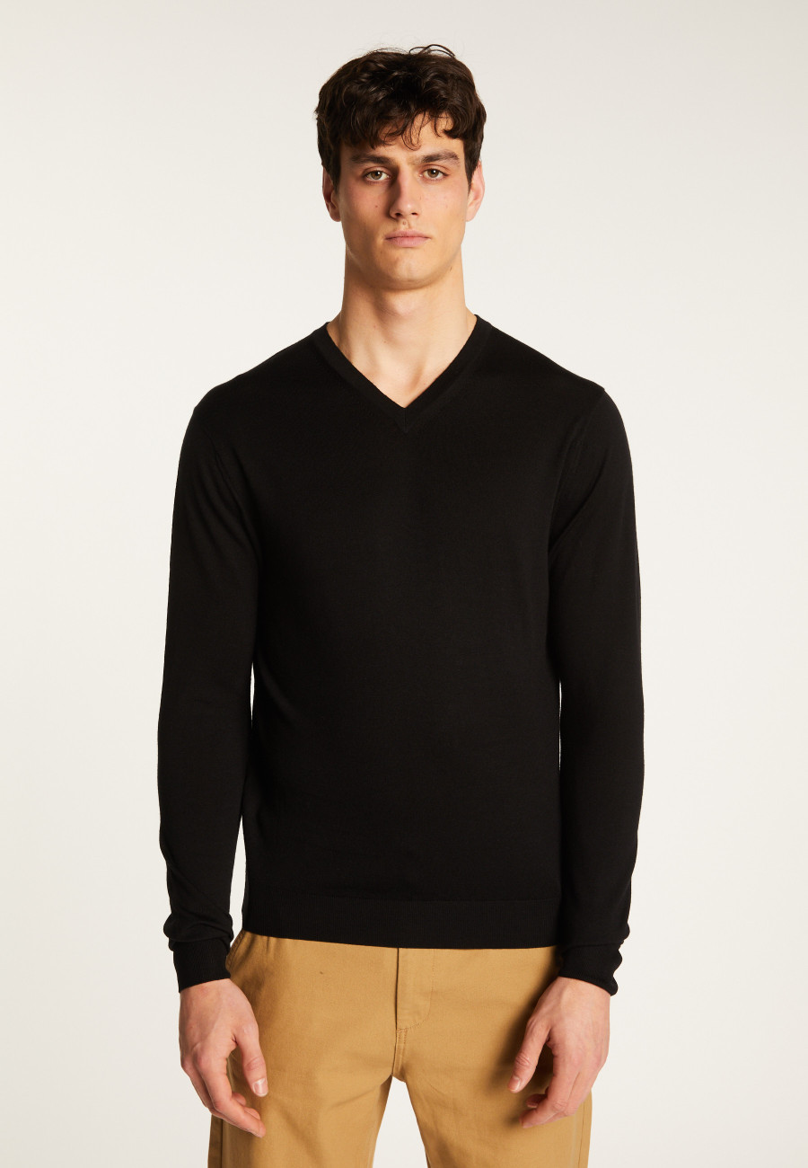 Long-sleeved merino wool sweater - Elmo