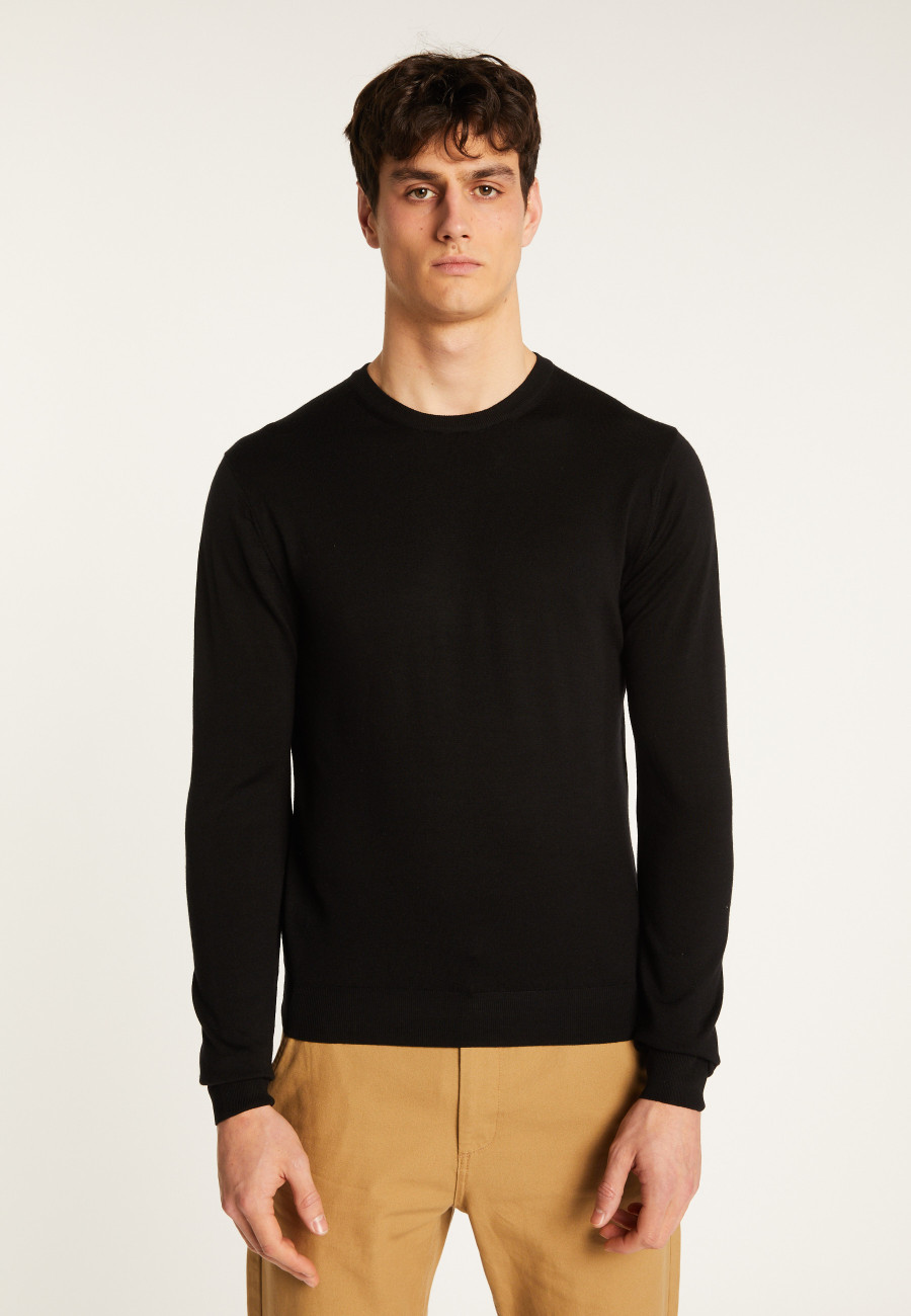 Merino Wool Crew Neck Sweater - Eddie