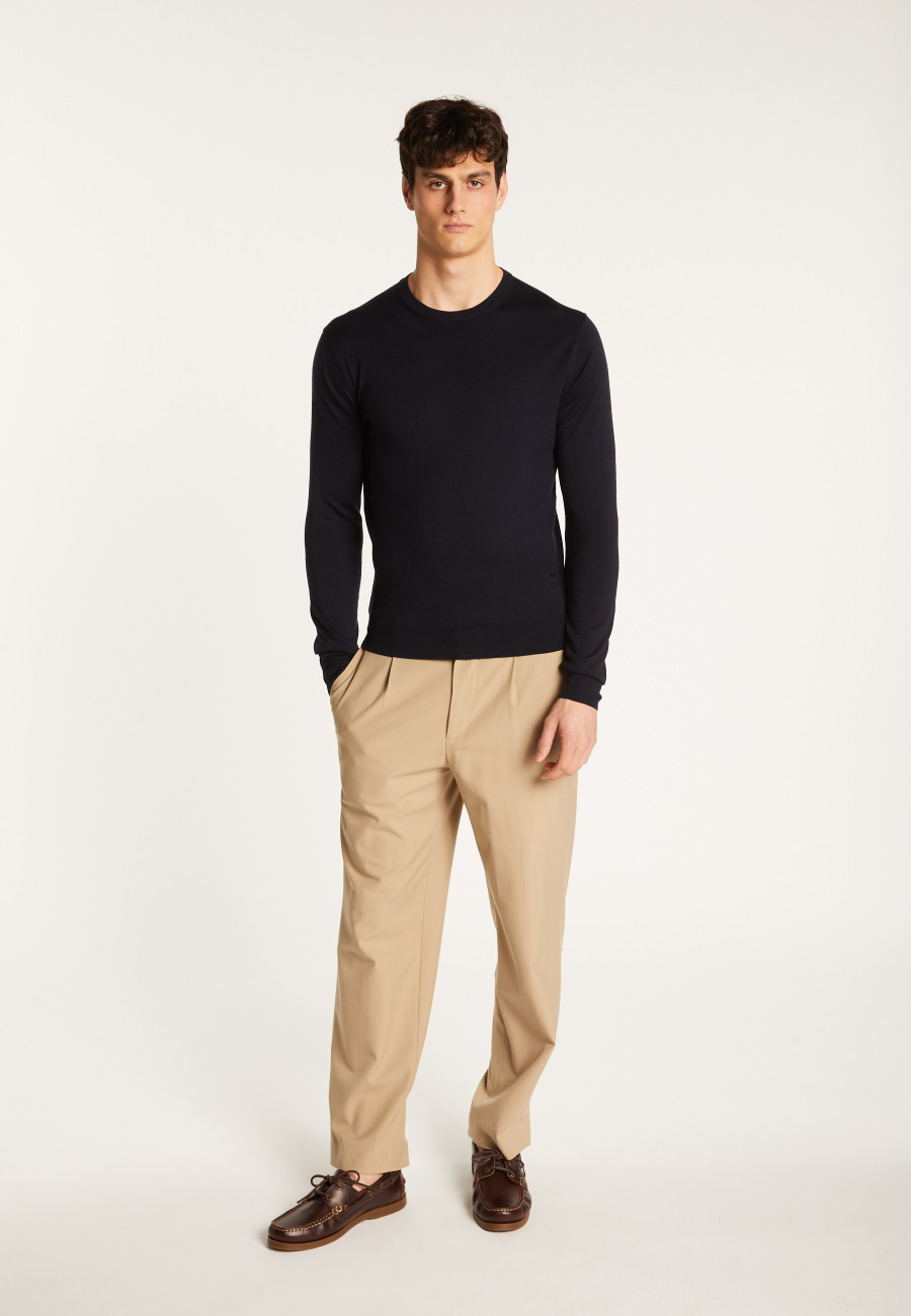 Merino Wool Crew Neck Sweater - Eddie