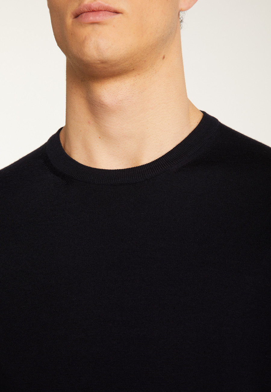 Merino Wool Crew Neck Sweater - Eddie