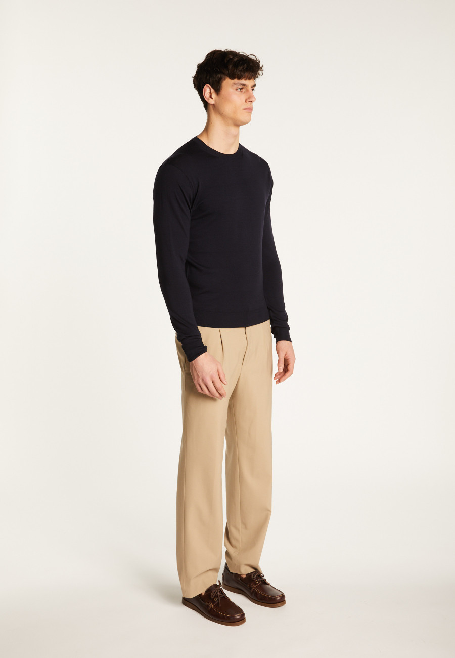 Merino Wool Crew Neck Sweater - Eddie