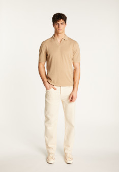 Cotton and linen polo shirt - Iouri