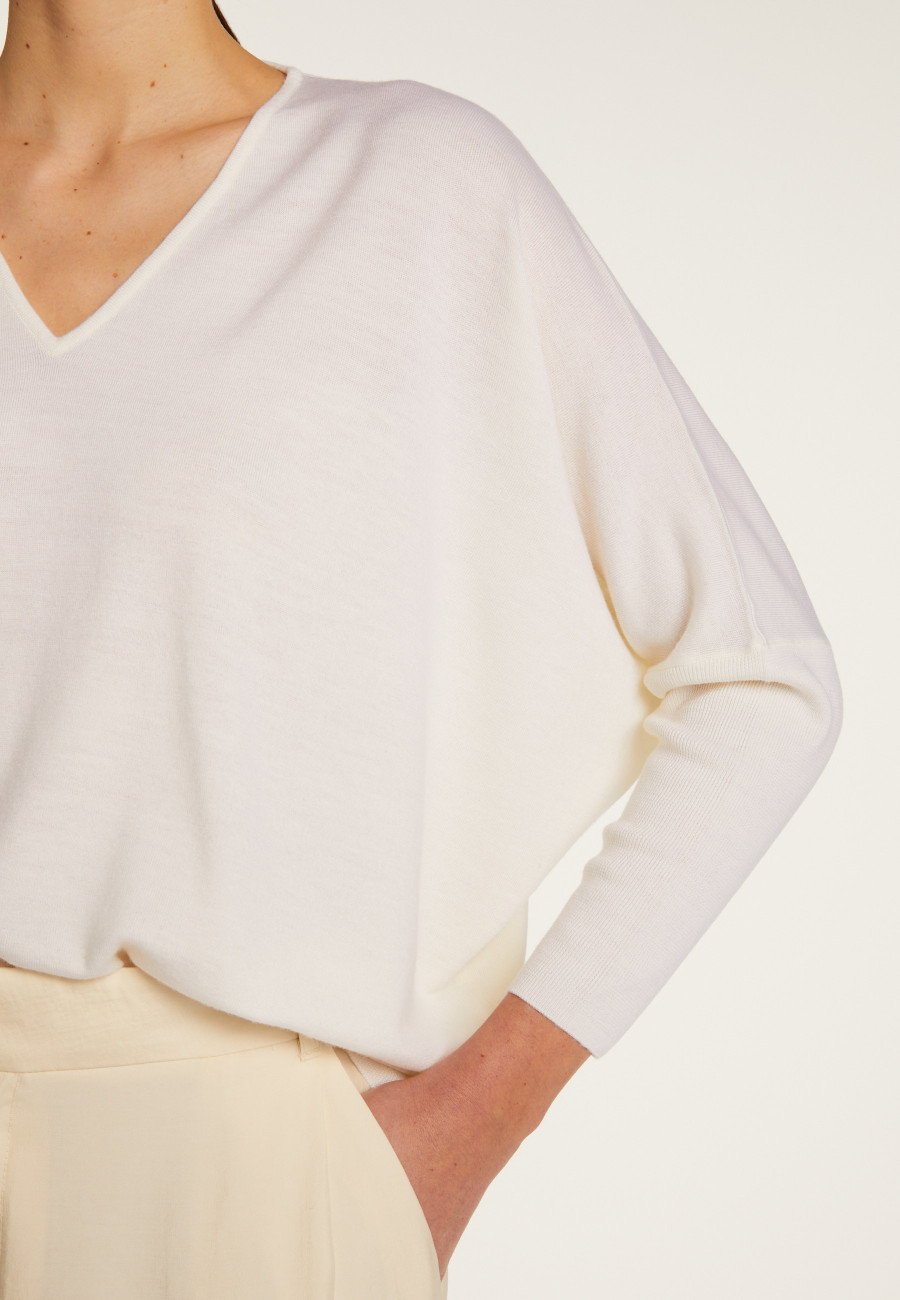 Merino wool V-neck sweater - Boxe