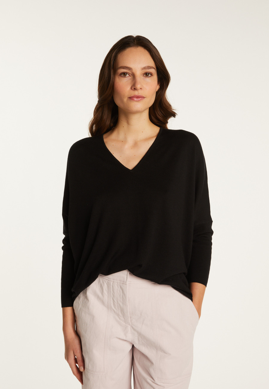 Merino wool V-neck sweater - Boxe